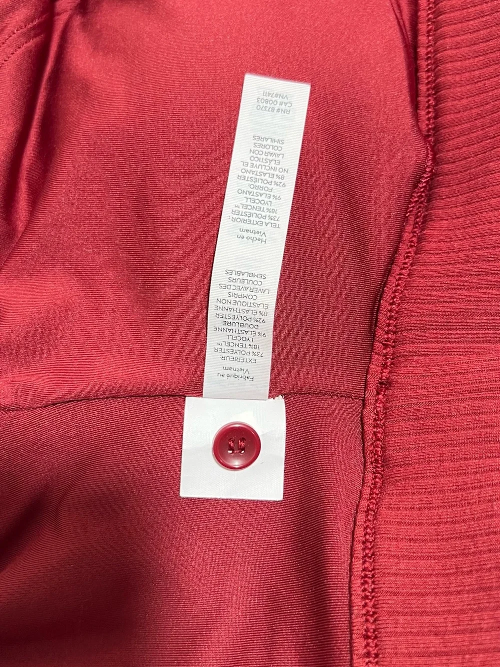 NWOT! Alo Blissful Henley Bra Top. Color Cranberry. Size S - Picture 15 of 16